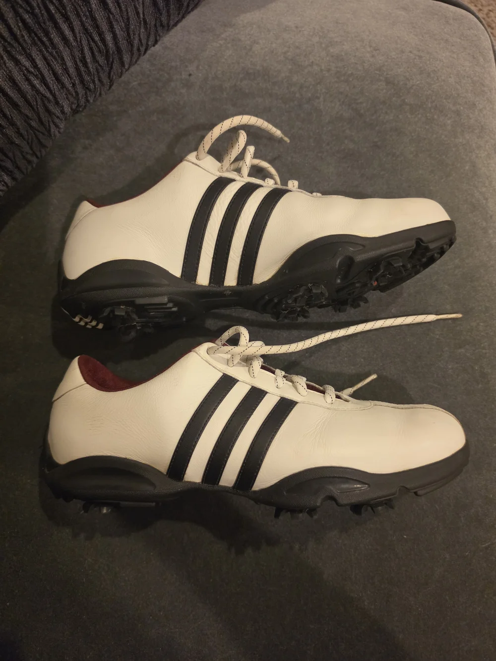 Adidas Golf Shoes Men’s 7.5 White Black Spikeless Cleats Athletic Sneakers